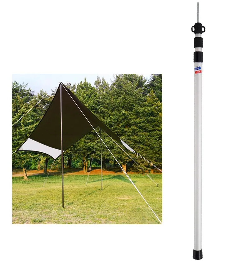

6061 Aluminium Alloy 3-Section Camping Tent Awning Support Rod Canopy Pole Outdoor Camping Hiking Tents Accessories