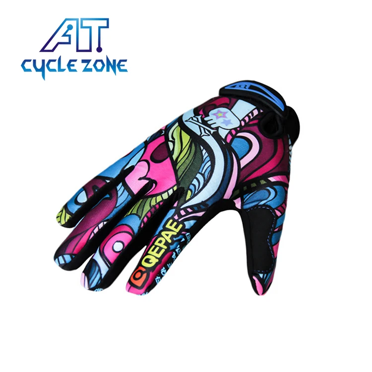 

RTS Factory sale Qepae outdoor custom mountain sports damping anti-skid bicycle bike gloves riding full finger gloves, As pictures or customized