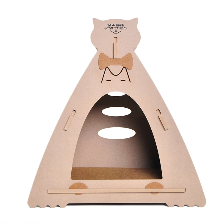 

small pet use fashion Eco-friendly cat furniture wooden cat house, Customized color