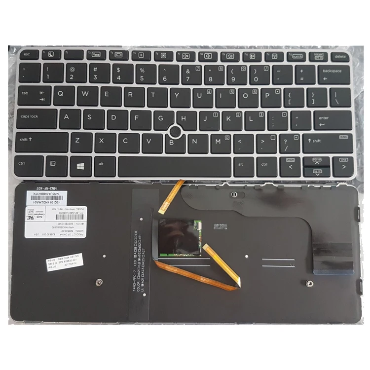 

HK-HHT customizable version laptop keyboard for Hp 820 G3 laptop with backlit keyboard black color laptop internal keyboard