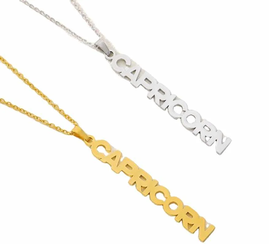 

Fashion Stainless Steel gold Zodiac Unisex Pendant choker chain Necklace, Silver