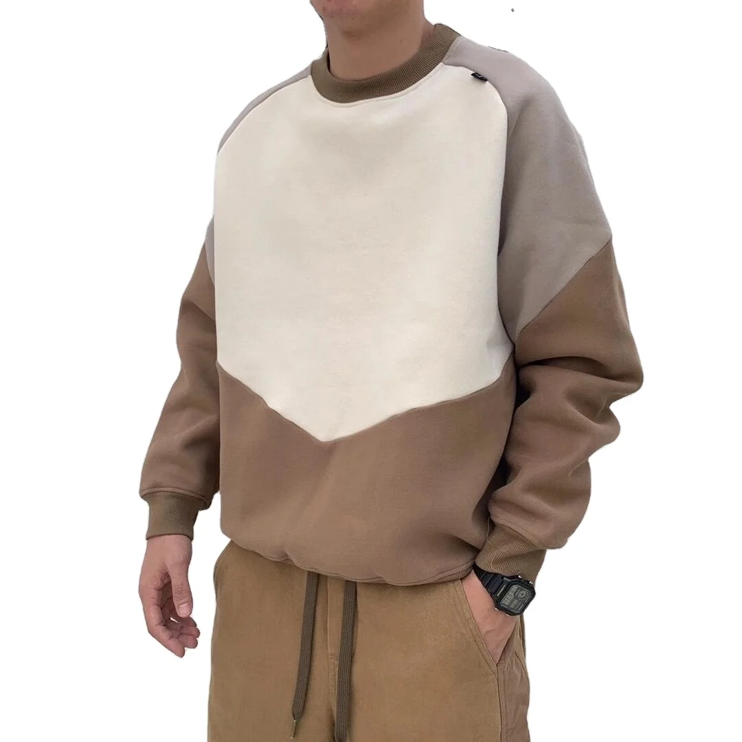

2021 Design Wholesale Men Oversized Color Blocked Hoodie 100% Cotton Fleeces Streetwear Hoodie Mens Hoodies Sweatshirts, Customized pantone number