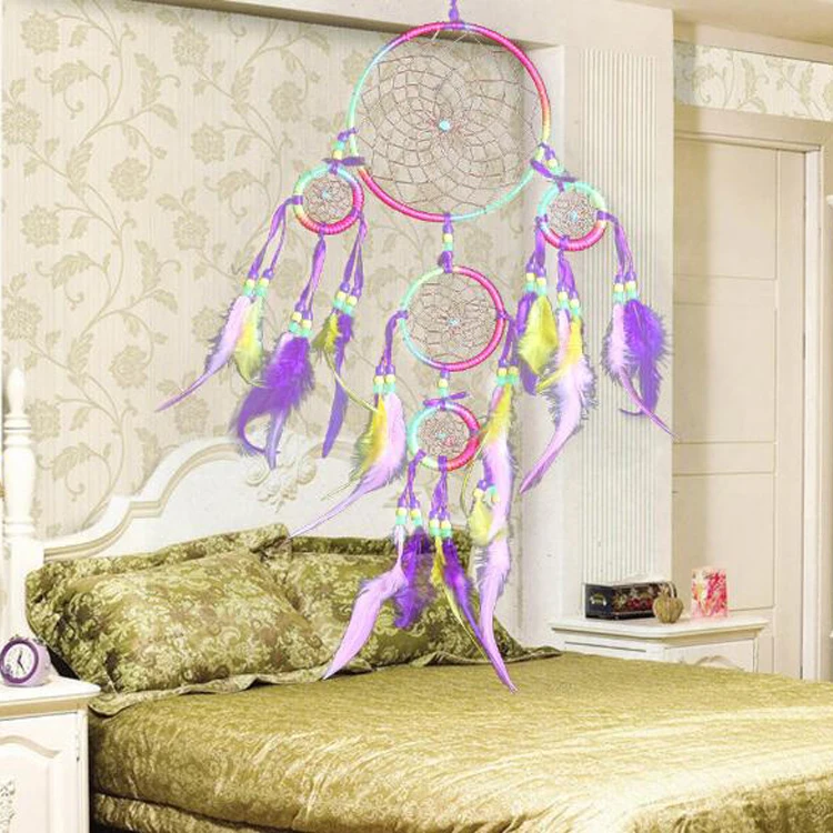 Fábrica Boho Sueño Catcher Hecha A Mano De La Pared De Dormitorio