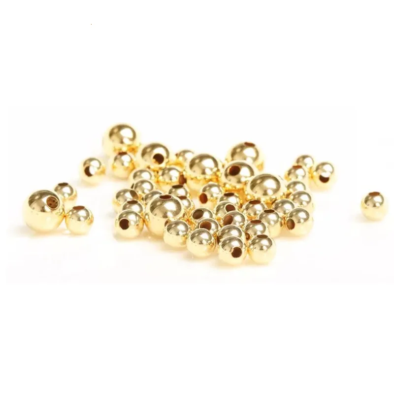 

Wholesale Gold Silver Plated 4mm 5mm 6mm 8mm Stainless Steel 18K Gold Plated Metal Beads For Jewelry Making