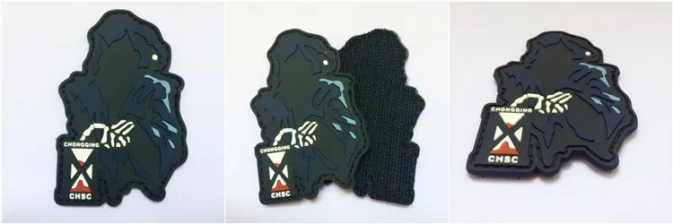 3d logo garment pvc rubber patches