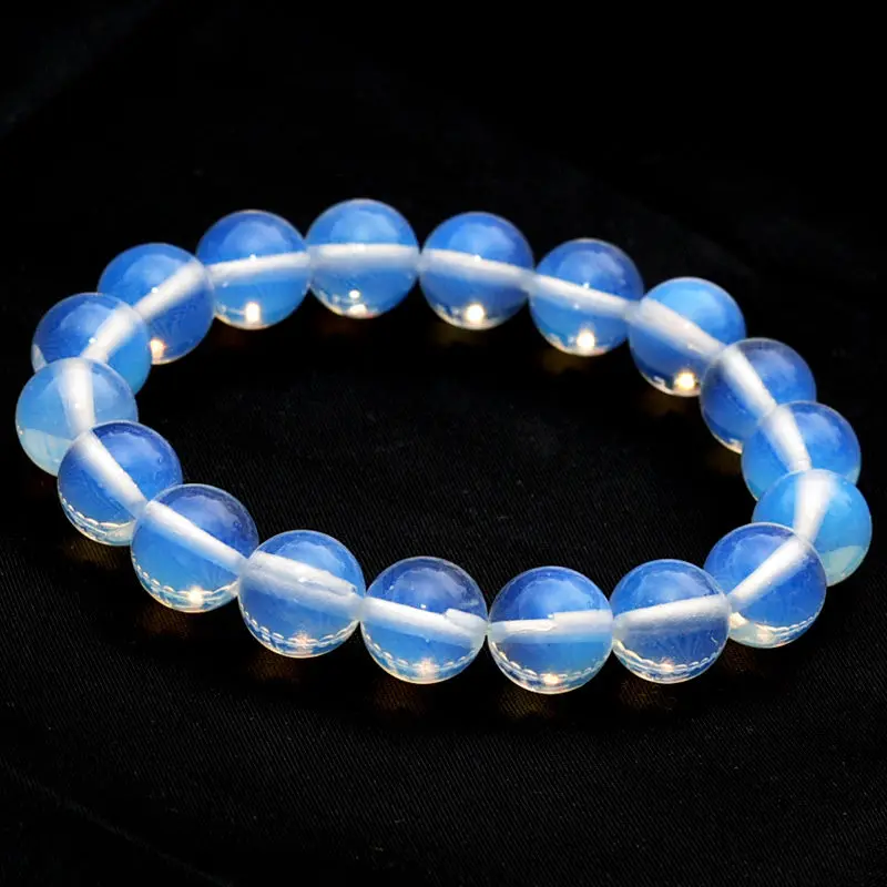 

BRG1043 Amazon best sale 6mm 8mm 10mm manmade opalite opal beads stretch bracelet for women men