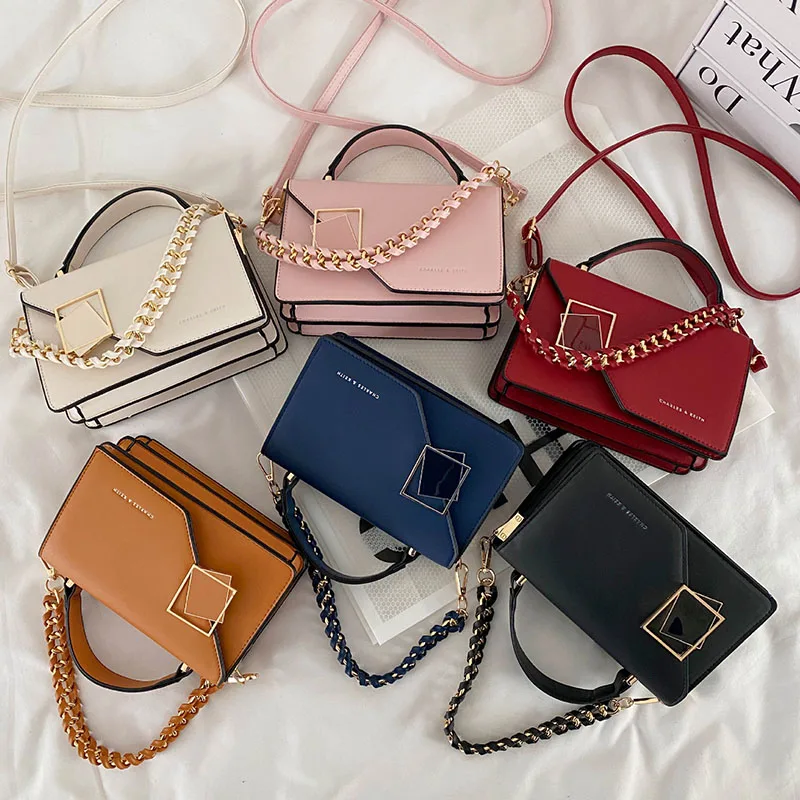 

2022 New Arrival Luxury Ladies Lock Handbag Women Shoulder Sling Chain Purse, 6colors