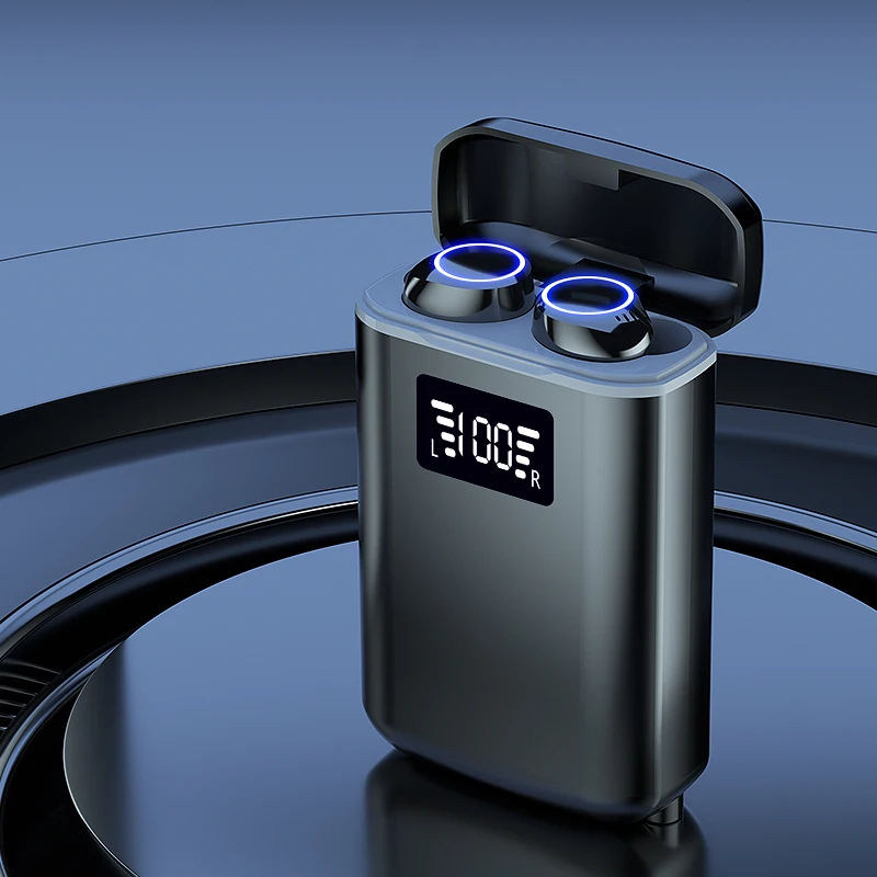 

Mirror LED Smart Battery Display powerbank TWS Wireless Earphones Headphones Headsets Wireless Earbuds With 4000mAh Charging box