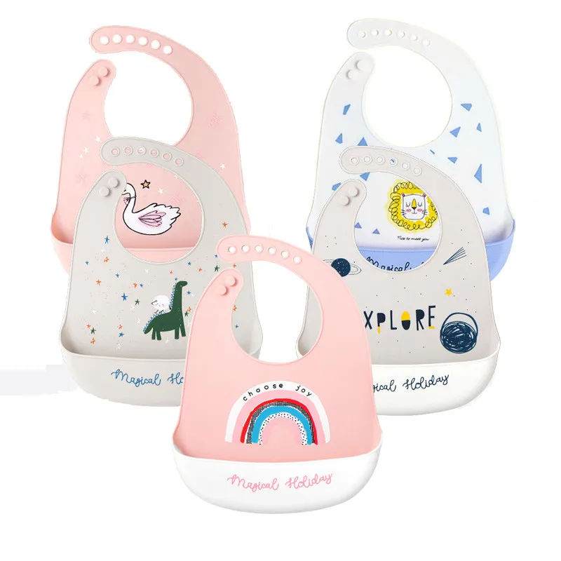 

Amazon's best-selling food-grade silicone safe bisphenol free baby care products Children's Meals Baby Items Baby bibs, Multi-colors