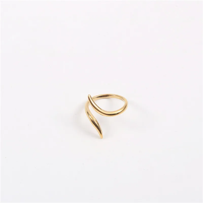 

Abstract Jewelry High End PVD Gold Plated Geometric Stainless Steel Rings for Women 2021 Jewelry