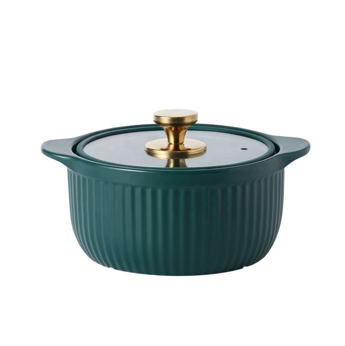 

Nordic non stick cookingware ceramic insulated caserole dish casserole with lid casserole, Green orange