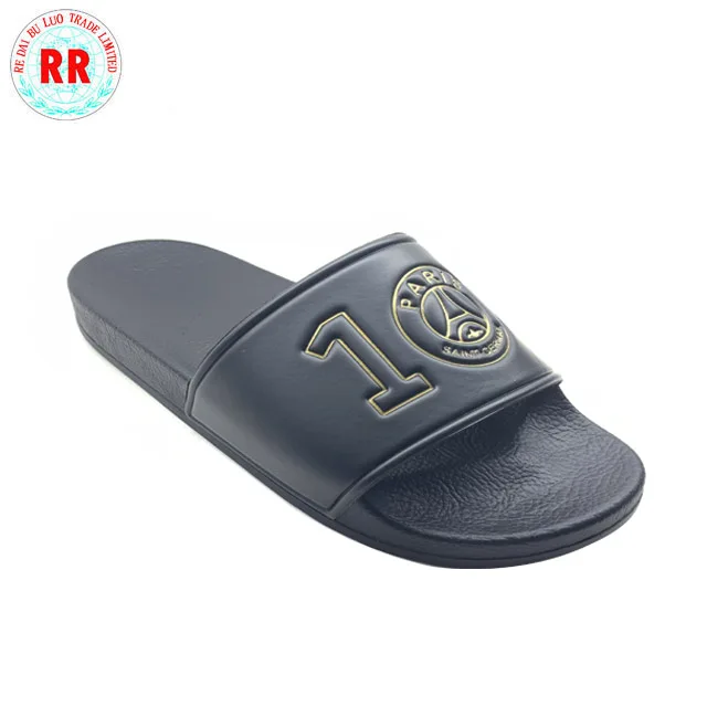 
Custom Made Flat Sandals Black Custom Slider Sandals With Logo Sandals Custom Summer men Slide Slipper 