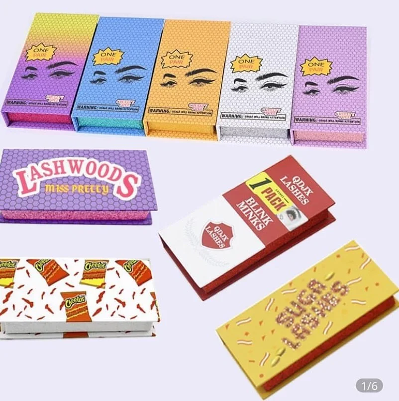 

Empty Lashwoods Packaging Eyelash Box Container Wholesale Lases and Eyelash Boxes Private Label Lashwood Eyelash Packaging, All color can be provide