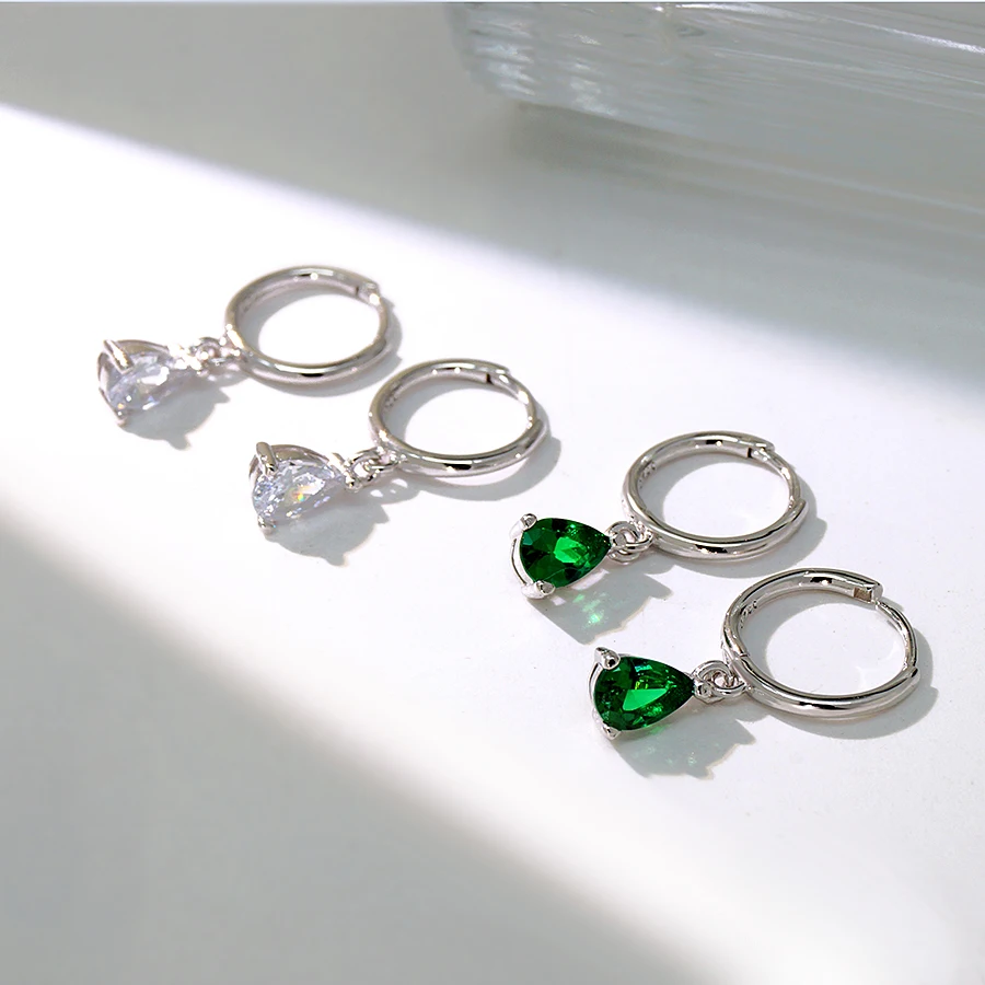 Fashion Hoop Earring Sterling Silver Earrings Dangle 925 Jewelry Zirconia Earrings Women Wholesale Gold Plated