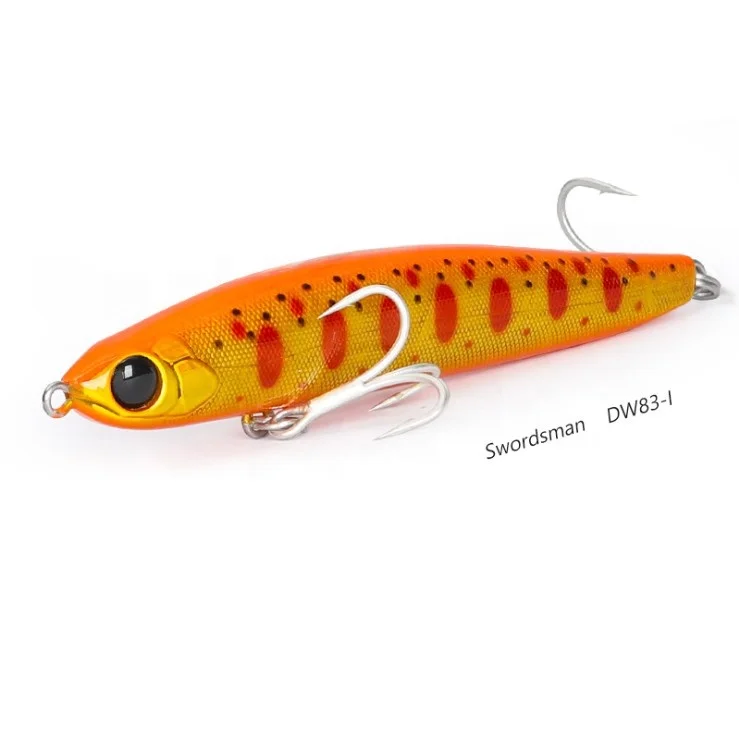 

New Long-throwing Submersible 90mm15g Fiahing Pencil Lures with treble hook, Vavious colors