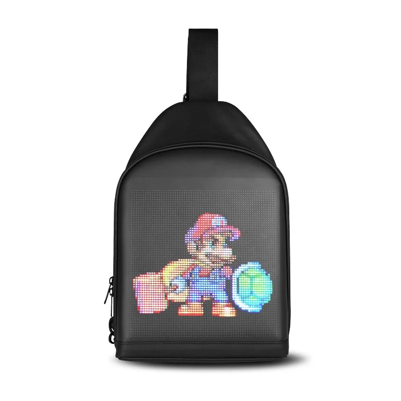 

Drop Shipping New Media Waterproof Walking Billboard Mobile Control Smart School Bag 3D display screen advertising led backpack