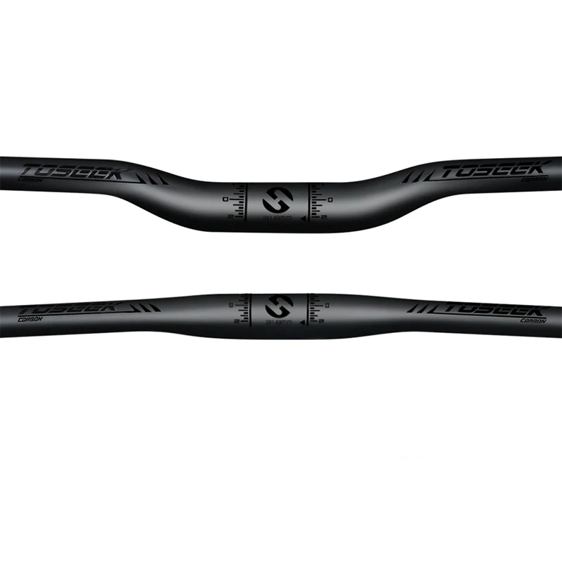 

Toseek 3K Matt Black Bicycles Riser Handle Bar 31.8MM Flat Mtb Mountain Bike Carbon Handlebar