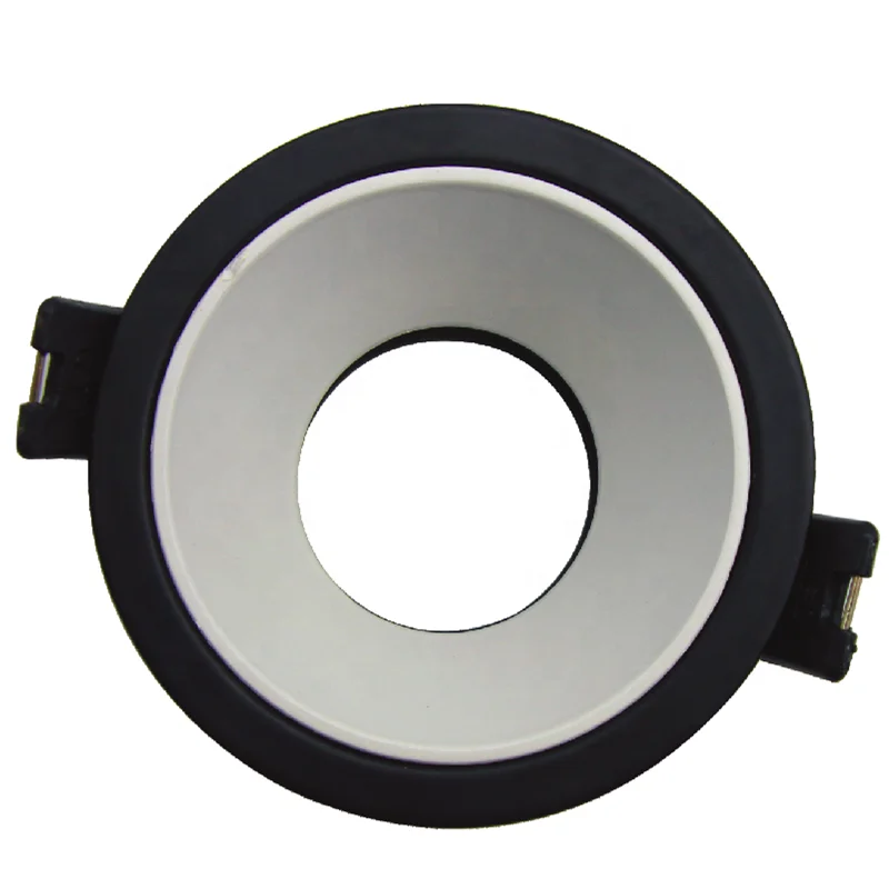 
LED Spotlight Factory Manufacturing Deep Antigare Black Chrome Fixed MR16 Housing LED GU10 Downlight Frame MR16 Retrofit Housing 
