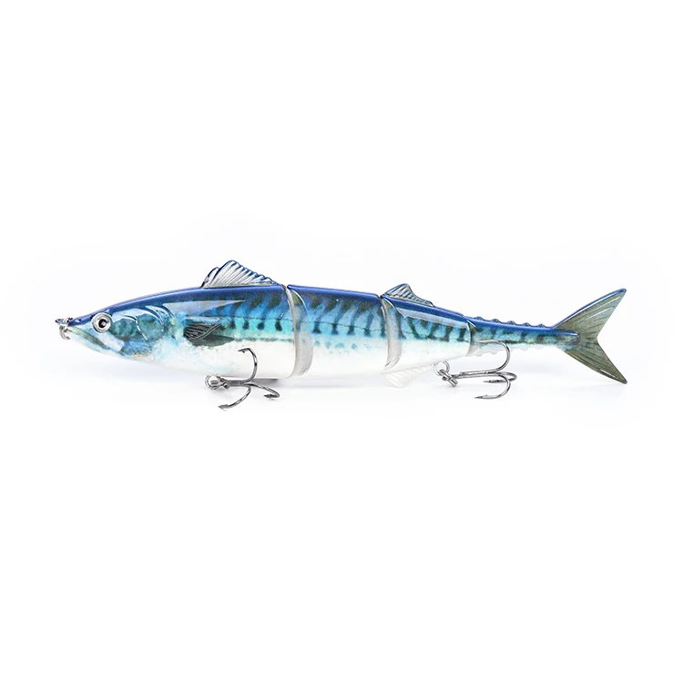 

Hot Foil Chrome Pattern Swimbait 4 Segmented Lure Fishing 200mm /54g Blue Mackerel Fishing Lure, 6 color available