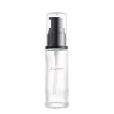 

Wholesale glass bottles 20ml 30ml 50ml round glass bottle with pump