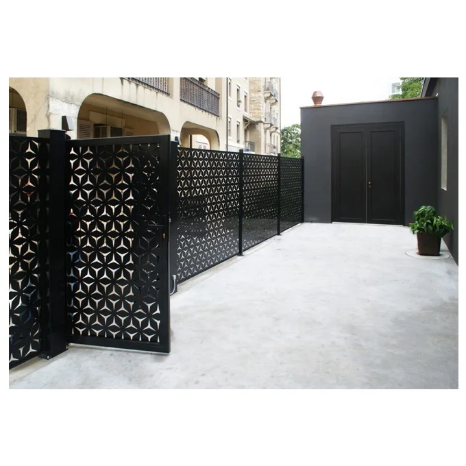 

Factory Price 2020 New Design Laser Cut Metal Material Privacy Garden Fences and Gate Panels