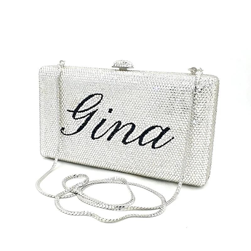 

MAKE IT YOUR OWN PUT INITAL PERSONAL CUSTOMIZATION name bag luxury crystal evening party purses and clutches