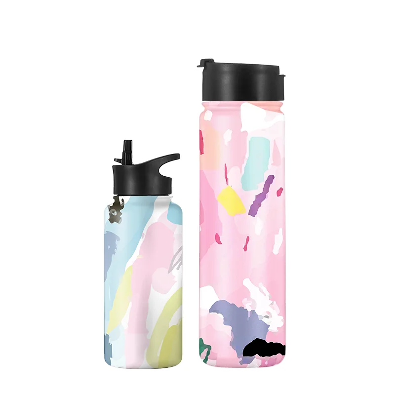 

Customized logo 32oz Sports Water Bottle 40oz Flask Stainless Steel Insulated Water Bottle with Straw Lid, Customized color