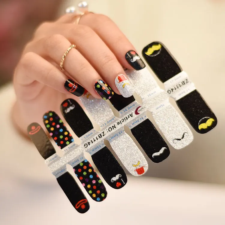 

2023 heart designs nail sticker nail polish strips