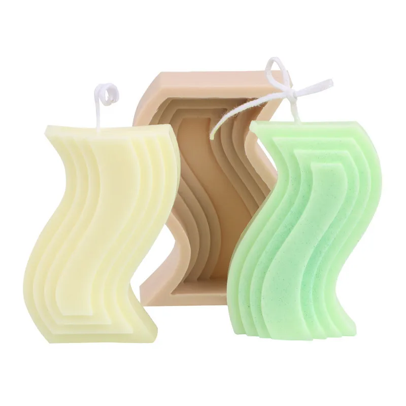 

B-3137 DIY s-shaped Silicone Candle Mold Wedding Decoration Soap Aromatherapy Baking Cake Mold