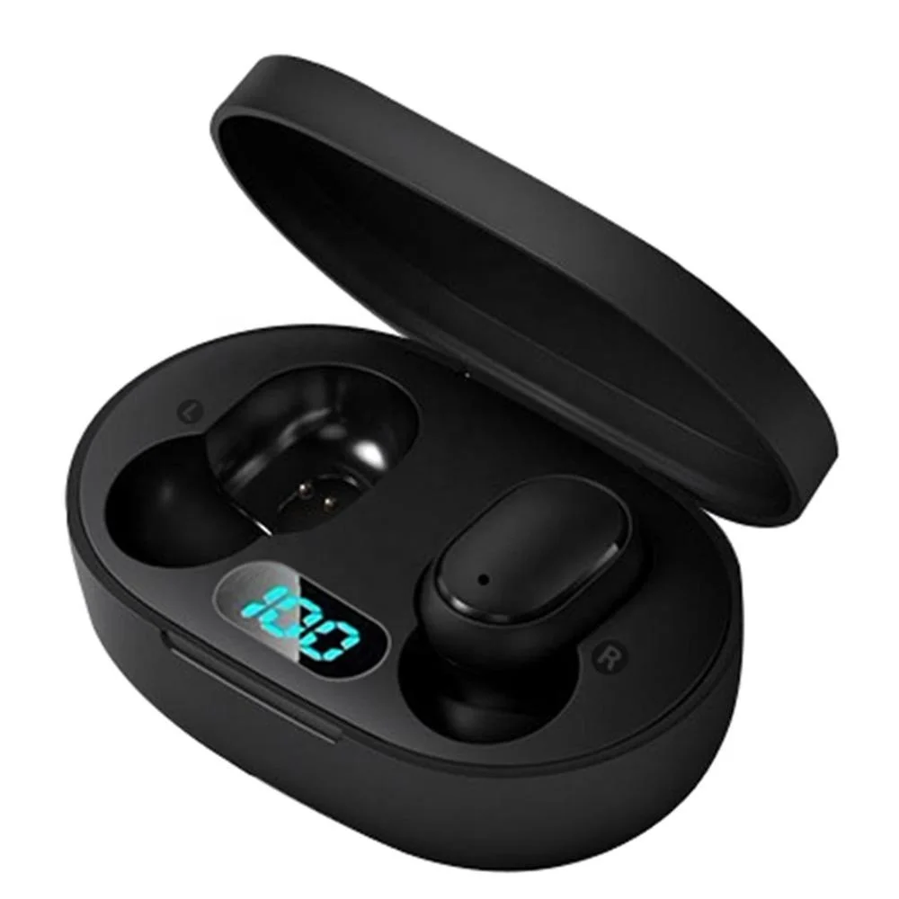 

Headphones true wireless earbud playtime loud voice call ear waterproof smart led display running gaming earphones