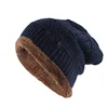 New autumn/winter fleecy men's knitted hats warm snow outdoor sports Korean edition woollen hats breathable versatile hat