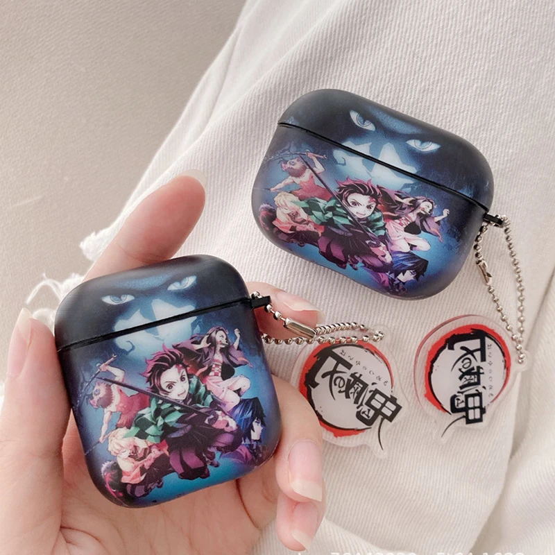 

Cartoon Van gogh Demon Slayer TPU Silicone Anti-Lost Cover for Airpods 1 2 3 for Airpods Pro Earphone Box Accessories, Multiple color