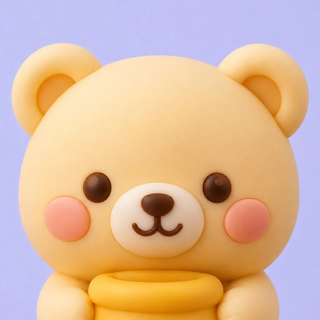 Macro detail of Honey Bear face and ears
