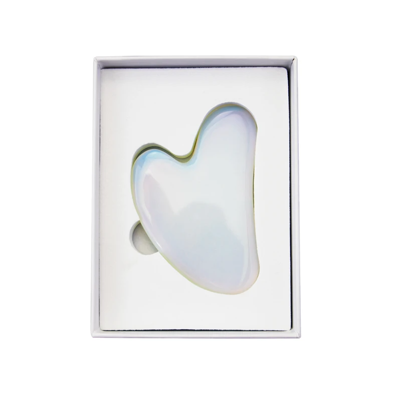 

Custom Logo Natural Opal Gua Sha Scraping Massage Tool Heart Shape Guasha Board