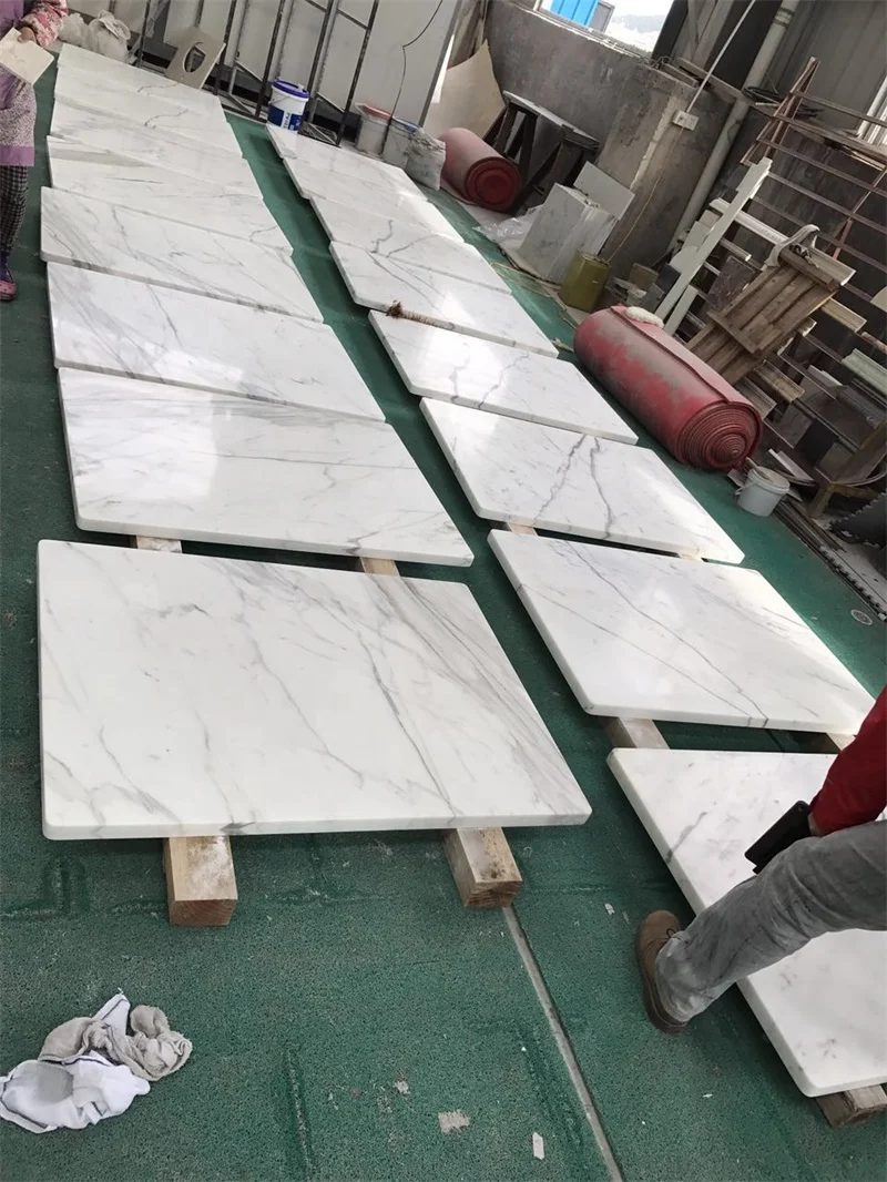 
White Statuario Marble for Countertops Table Top Coffee Table 