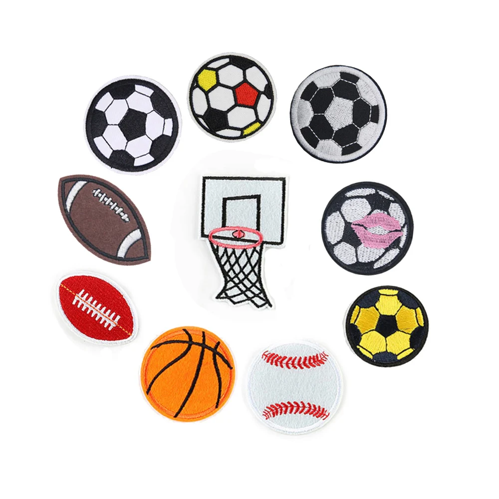 yiwu wintop wholesale basketball football soccer design iron on embroidery game play sports ball patches