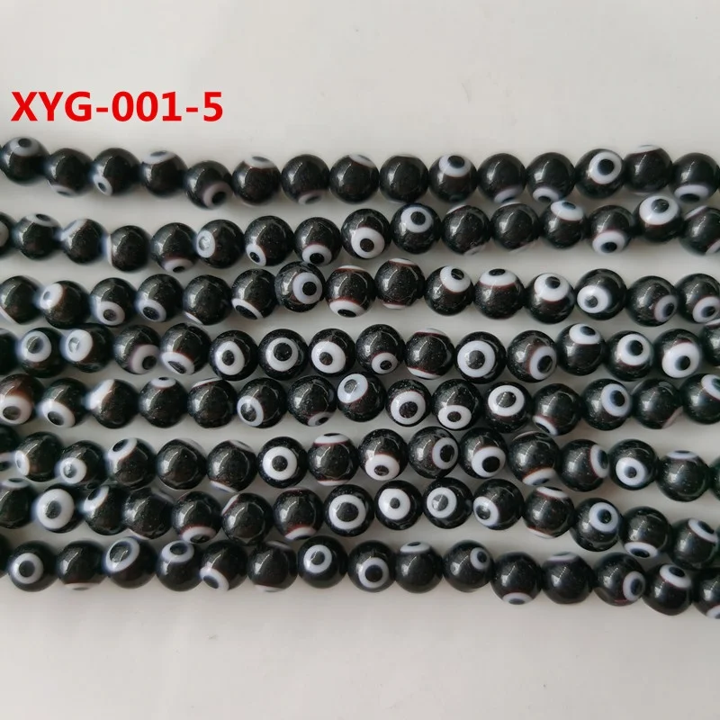 

10mm Round Glass Beads Lampwork Loose Evil Eye Beads beads for jewelry making