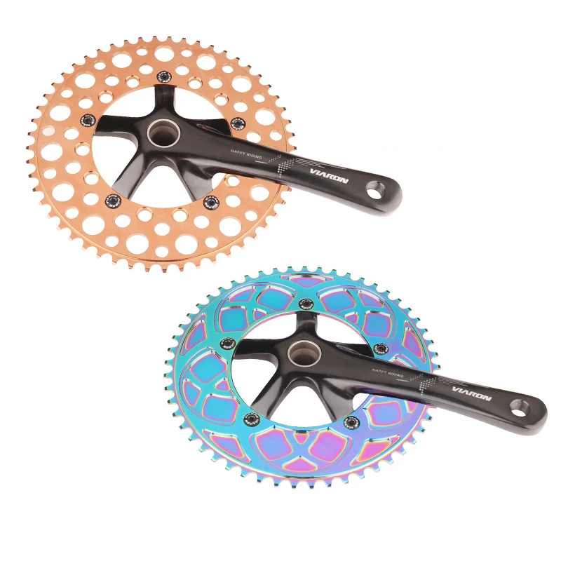 

High Quality 130BCD 54/56T58 Round Wide and Narrow Tooth CNC Aluminum alloy Bicycle Crankset For Road Bike MTB Foldable Bicycle