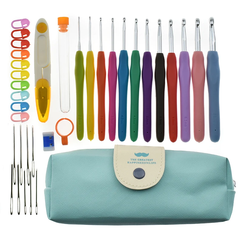 

Factory Wholesale Colorful Crochet Hooks set For Easy Handling, Random