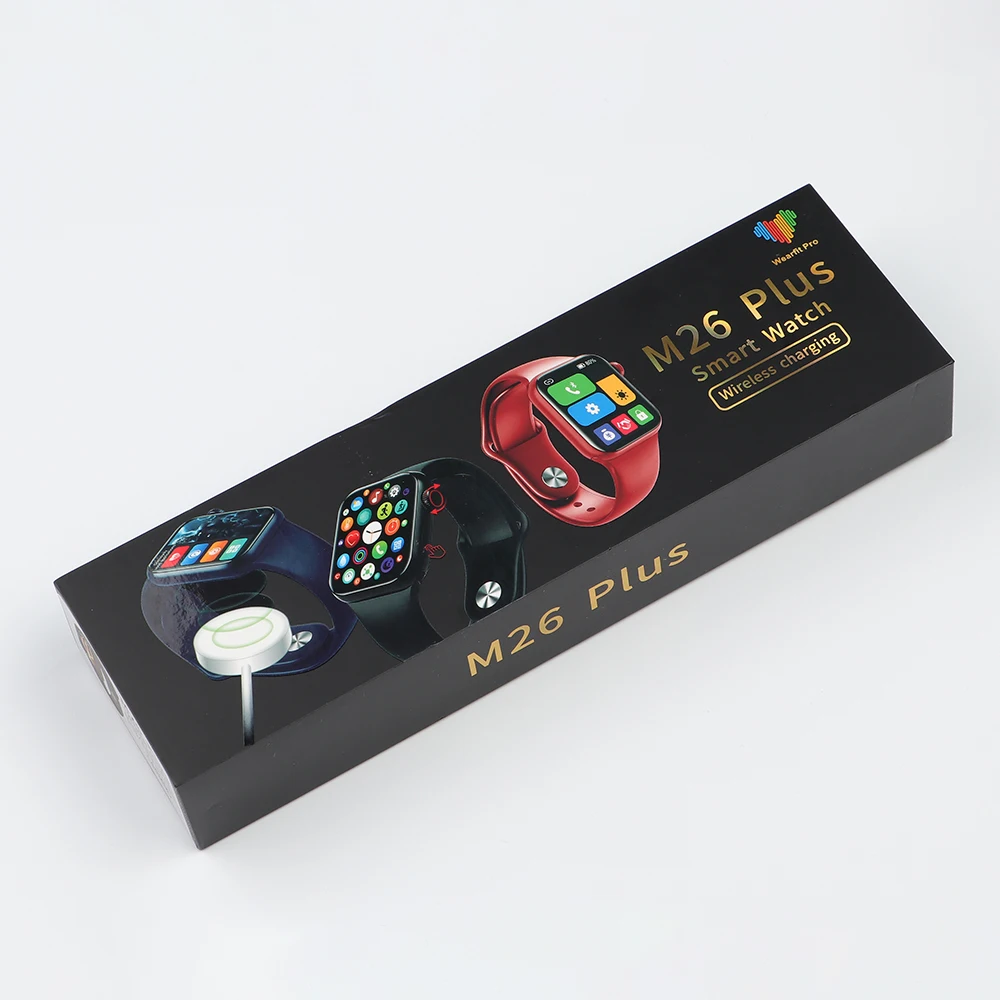 

1.77 inch screen bt calling wireless charging reloj inteligente pulsera iwo series 6 smartwatch smart watch M26 Plus, Pink, red, black, blue, white, purple