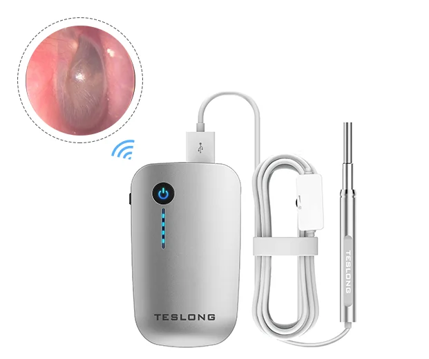 

Teslong Portable Smart Home Electronics Compatible with Iphone & Ipad 1.0 Mp Diagnostic Set Ophthalmoscope Otoscope, Silver