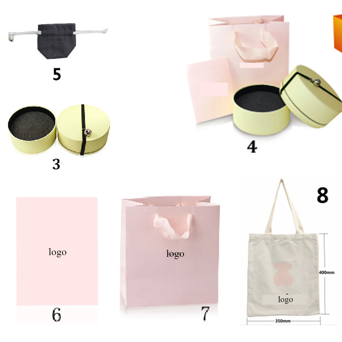 

2021 New Charm Original Classic Bracelet Ring Earring Jewelry Gift Protective Box Set Decoration Bag Tote Bag Fashion33, Customized