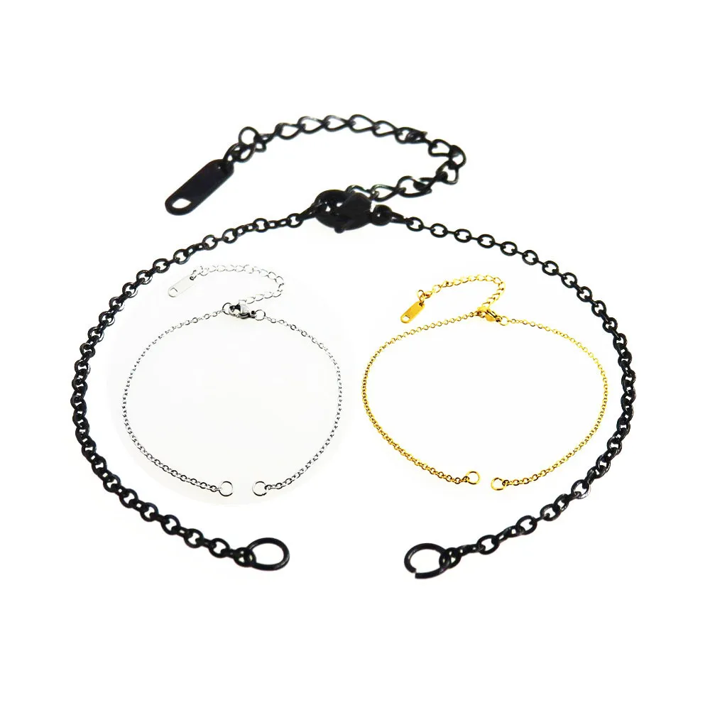 

Unfinished Stainless steel Contracted Fashion Men Women Minimalist Bracelets Women Jewelry Diy Bracelet