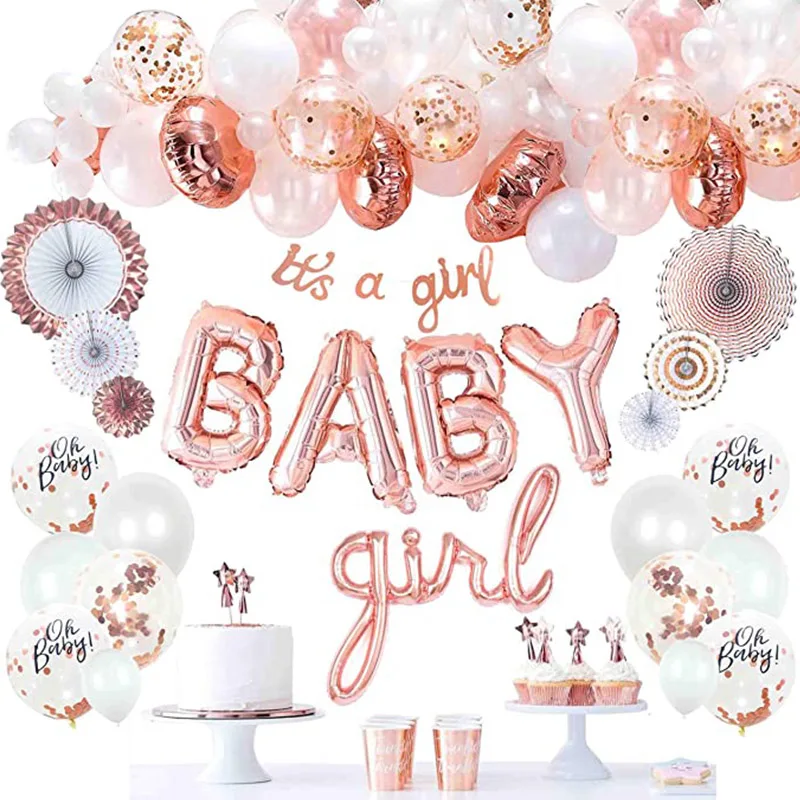 Gihanga Its A Girl Banner for Baby Shower Party Decoration Big Sale Pink and White