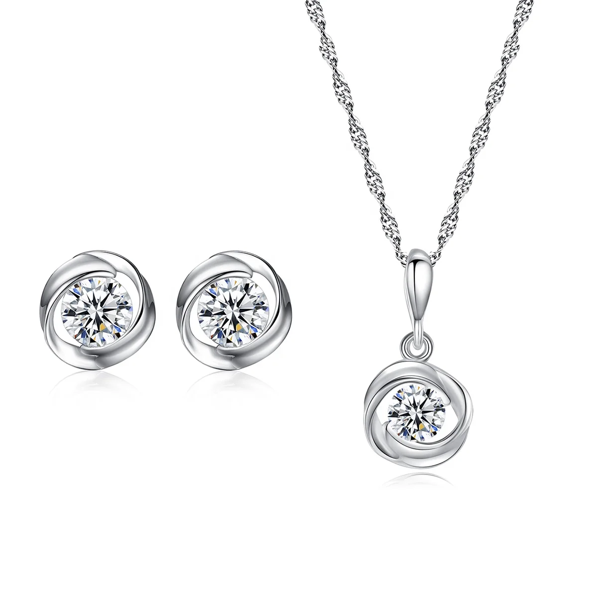 

Bridal Jewelry Sets Cubic Zirconia Simple China Wholesale 925 Silver Mothers Day Jewelry Sets