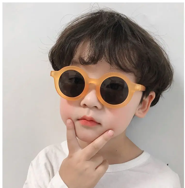 

SKYWAY Popular Retro Small Round Frame Kids Sun Glasses Trendy Cute Style Boy Children Sunglasses