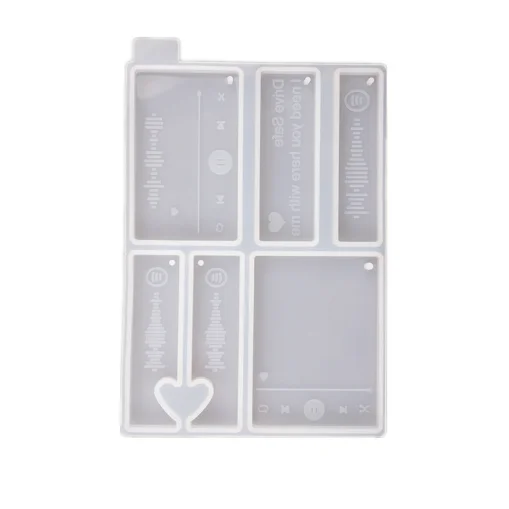 

LOVE'N LV627R diy drip rubber mirror jewelry crystal resin music player voice couple love keychain silicone mold