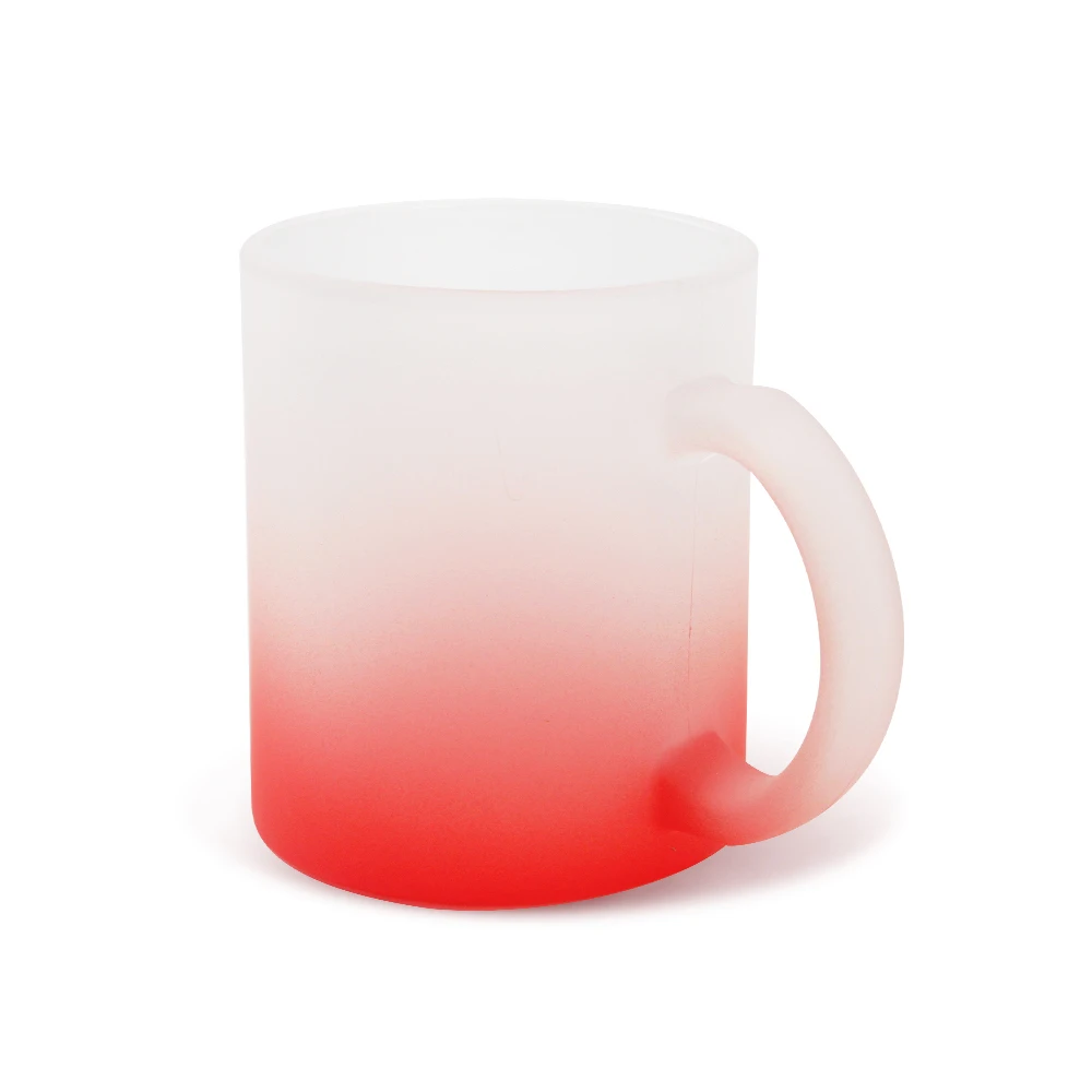 

2021 hot Customized Sublimation Frosted Blank Glass Coffee Mug Coated Surface Cup Hot Sale Colorful Transparent Mug, Multi colors