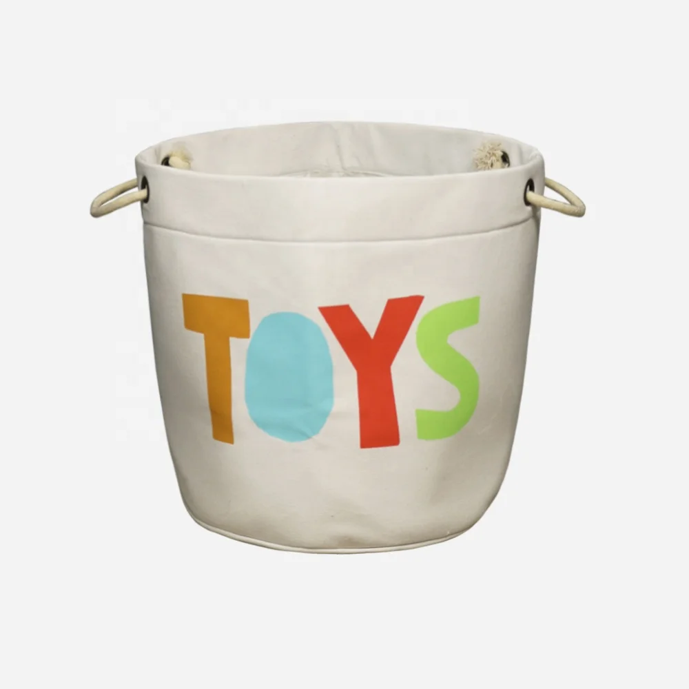 

2020 big size foldable woven cotton for children kids basket