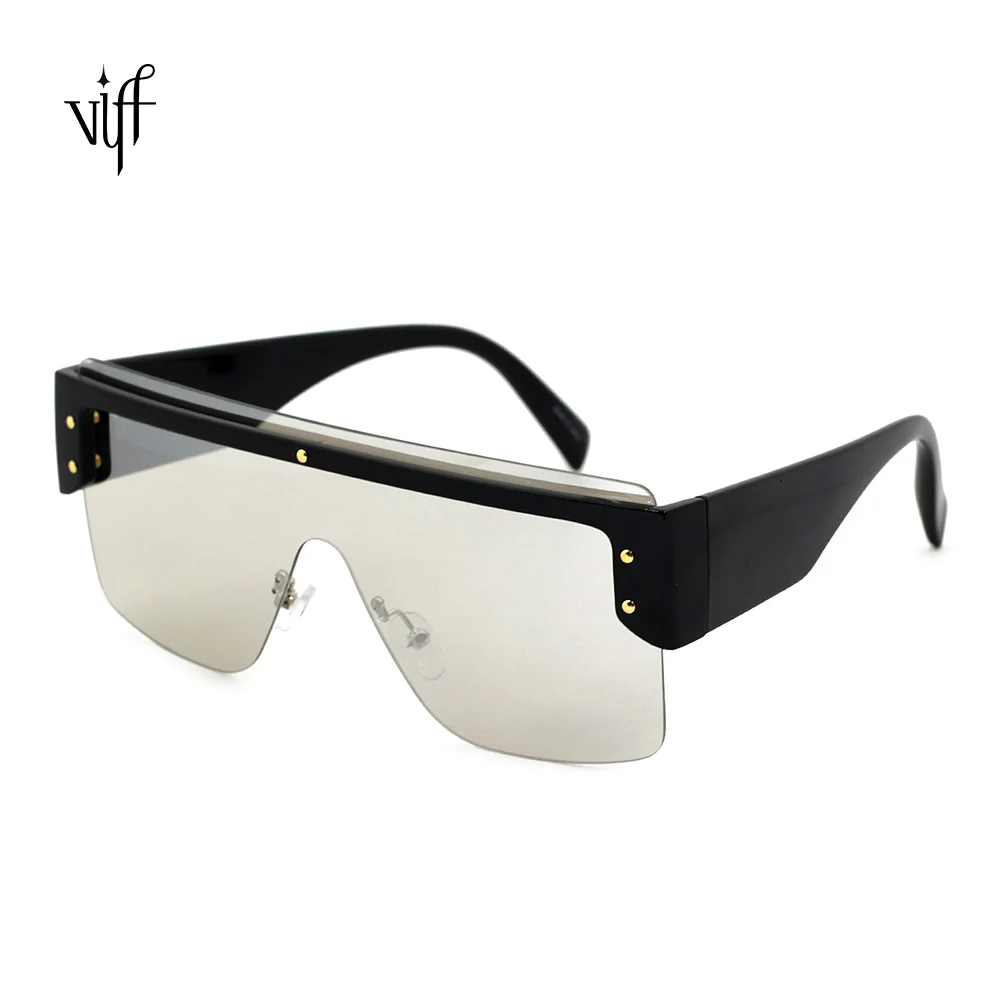 

VIFF HP20608 Vintage Lens Sun Glasses River Hot Amazon Seller Chinese Manufacturer Women Fashion One Piece Lens Sunglasses 2021